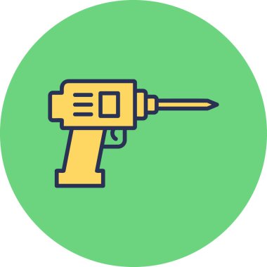 Matkap simgesi, modern tasarım illüstrasyonu