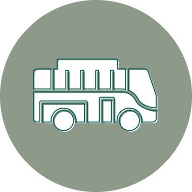 Modern b 'nin vektör illüstrasyonu bus simgesinden yoksun