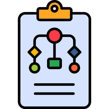 Çalışma akışı modern simgesi, vektör illüstrasyonu 