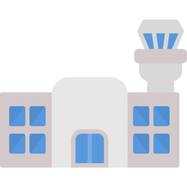 Havaalanı modern simgesi, vektör illüstrasyonu