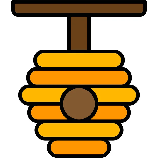 Beehive Icon Vector Illustration — Vettoriale Stock