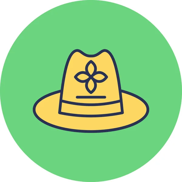 Καπέλο Web Εικονίδιο Απλή Απεικόνιση — Διανυσματικό Αρχείο