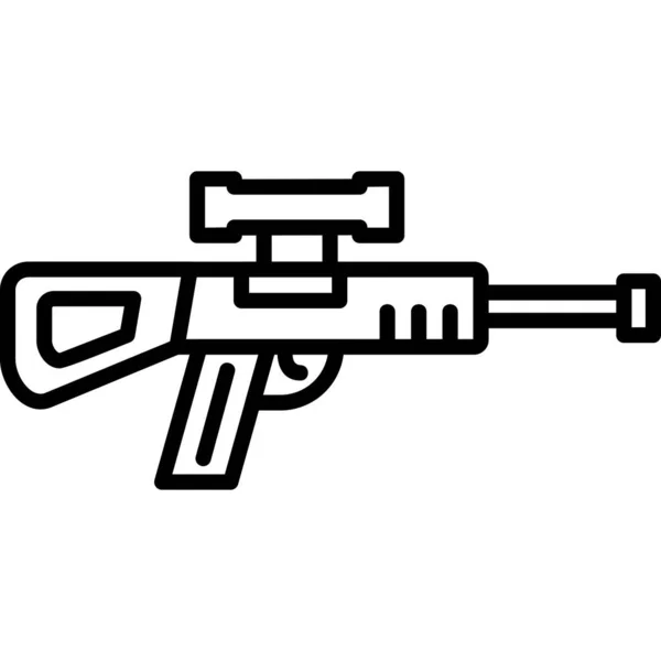 Keskin Nişancı Silahı Simgesi Resmi — Stok Vektör