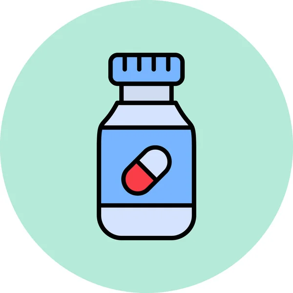 Medische Pillen Pictogram Eenvoudige Illustratie — Stockvector