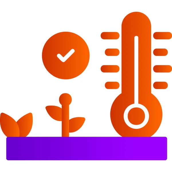 Thermometer Symbol Vektor Illustration — Stockvektor