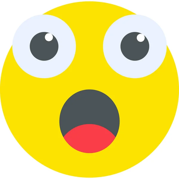 Şaşırmış Emoji Web Simgesi Basit Illüstrasyon — Stok Vektör