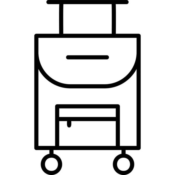 Ikona Walizki Podróżnej Ilustracja Web Simple — Wektor stockowy