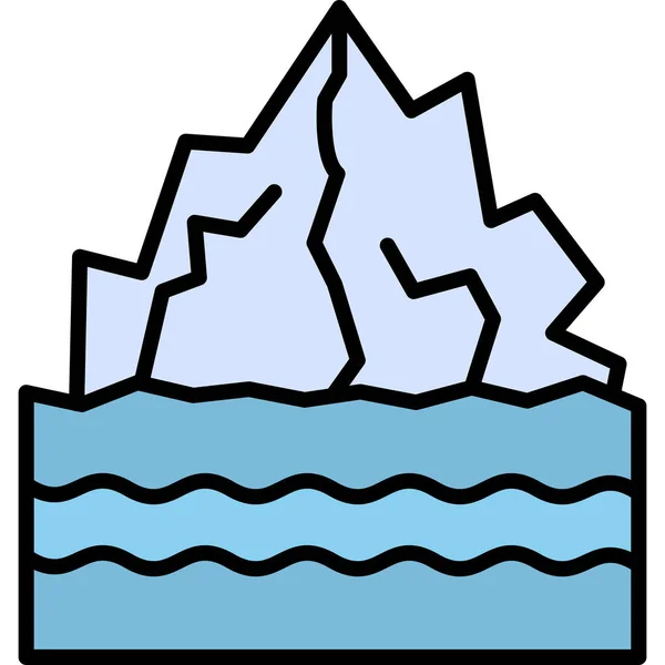 Ícone Iceberg Ilustração Design Moderno —  Vetores de Stock