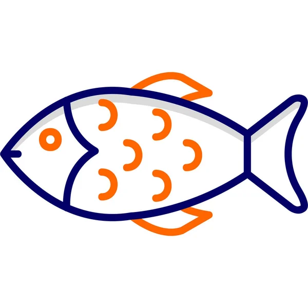 Pescado Icono Web Ilustración Simple — Archivo Imágenes Vectoriales