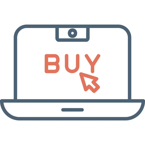 Купить Кнопка Экране Ноутбука Интернет Магазин — стоковый вектор