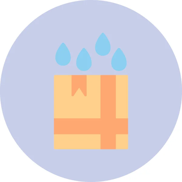 Parzelle Unter Regentropfen Web Symbol Einfache Illustration — Stockvektor