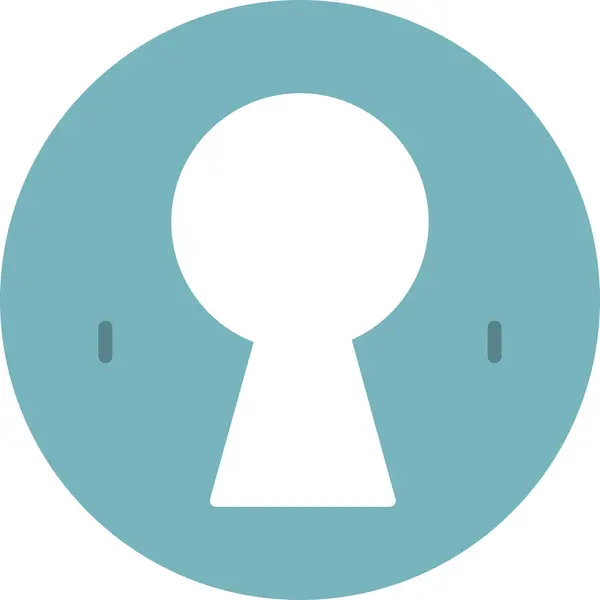 Schlüsselloch Web Icon Vektor Illustration — Stockvektor