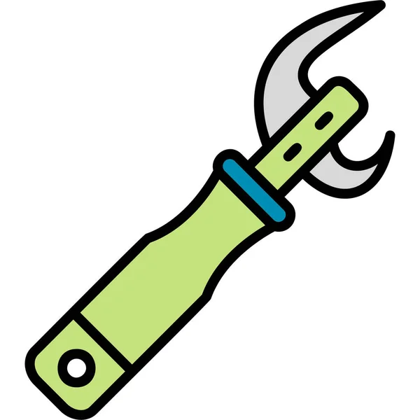 Can Opener Web Symbol Einfache Illustration — Stockvektor