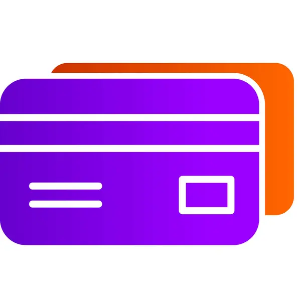 Cartão Crédito Ilustração Ícone Web — Vetor de Stock