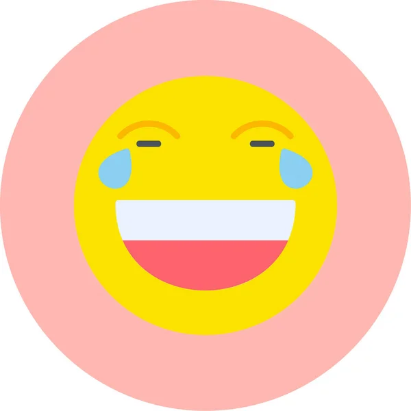 Lachende Smiley Ikone Zeichentrickvektorillustration — Stockvektor