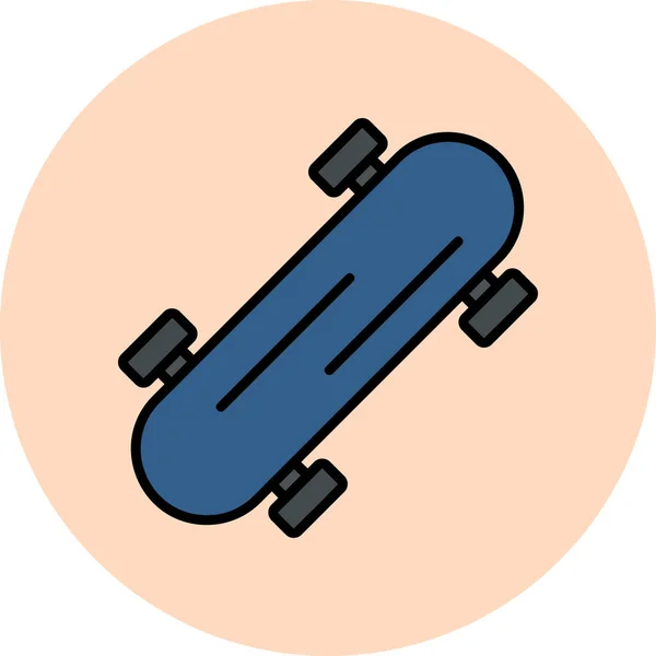 Skateboard Icon Vector Illustration — Stock Vector