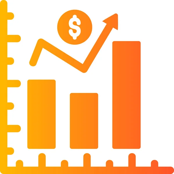 Gráfico Beneficios Financieros Diseño Simple — Vector de stock