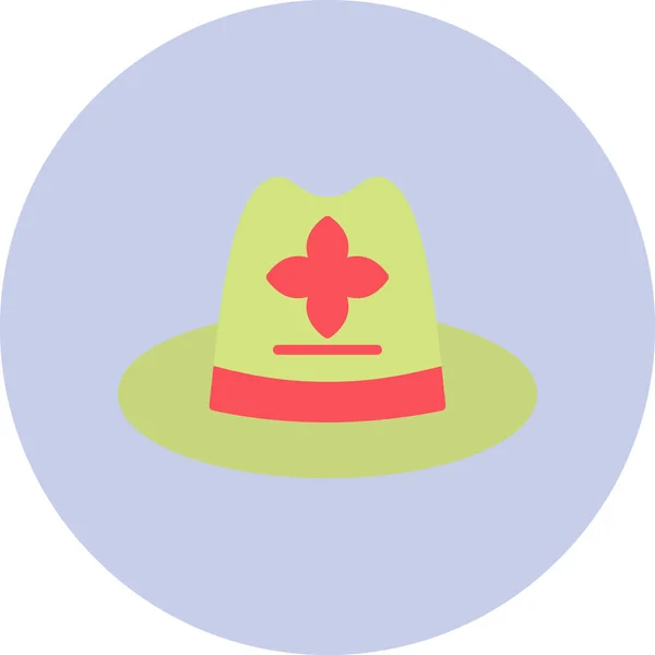 Sombrero Solar Icono Web Ilustración Simple — Vector de stock