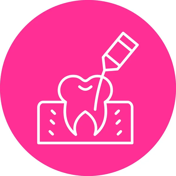 Root Canal Modern Icon Vector Illustration — Stock Vector
