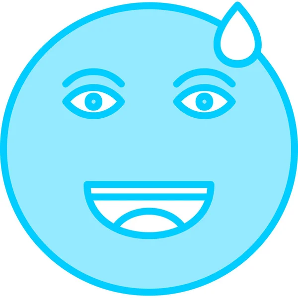 Rindo Emoji Rosto Web Simples Emoticon Illustation — Vetor de Stock