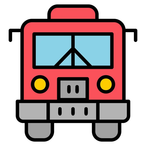 Autobus Webová Ikona Jednoduchá Ilustrace — Stockový vektor