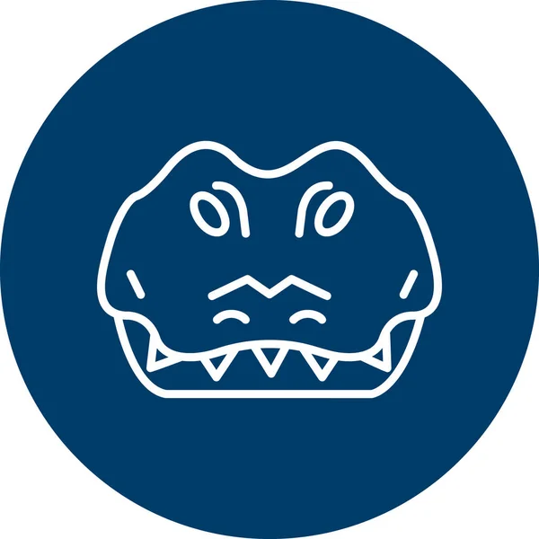 Krokodil Web Symbol Einfache Illustration — Stockvektor