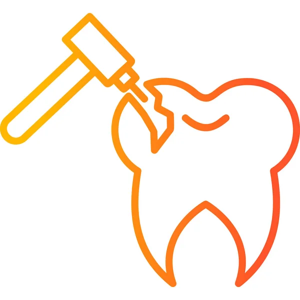 Graphic Cartoon Art Illustration Tooth Drilling — Vector de stock