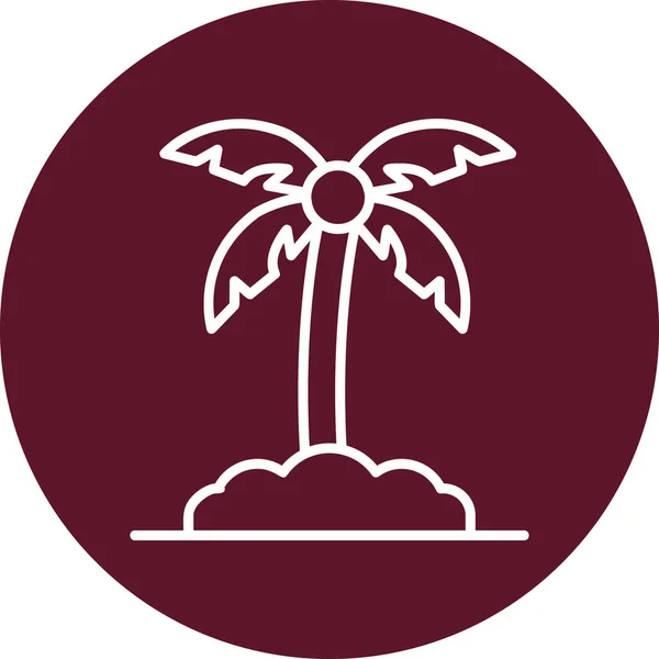 Тропическая Пальма Иконка — стоковый вектор