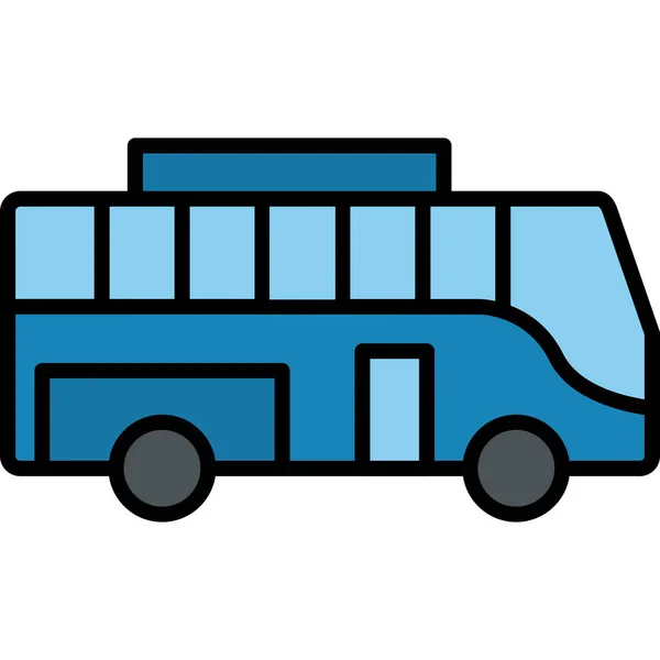 Autobuz Pictograma Web Ilustrație Simplă — Vector de stoc