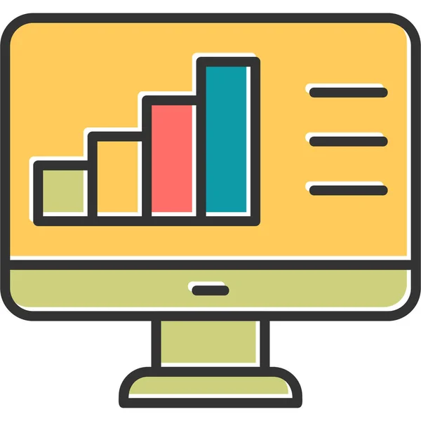 Graphique Analyse Des Données Illustration Web Simple — Image vectorielle