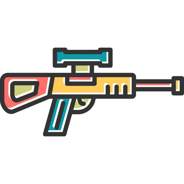 Sniper Gun Icon Web Simple Icon Illustration — Stockvektor