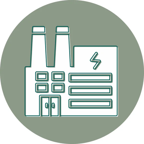 Ícone Moderno Fábrica Elétrica Ilustração Vetorial —  Vetores de Stock