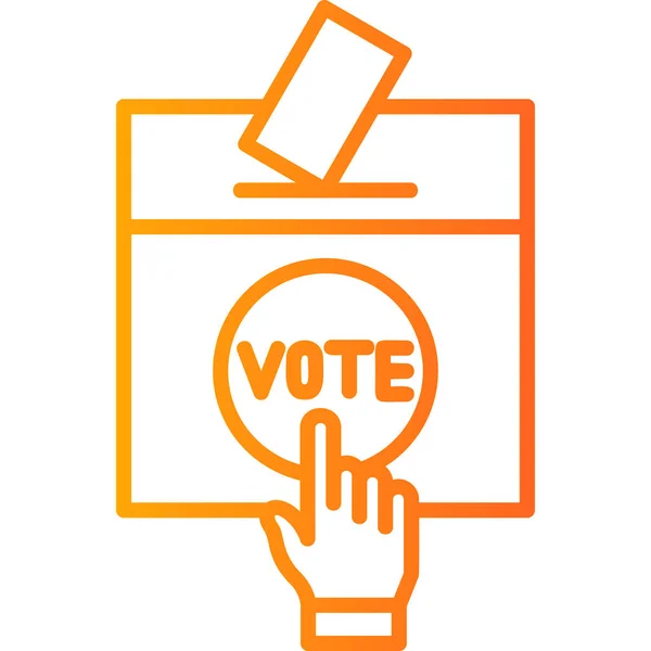 Vote Ícone Elenco Ilustração Vetorial — Vetor de Stock