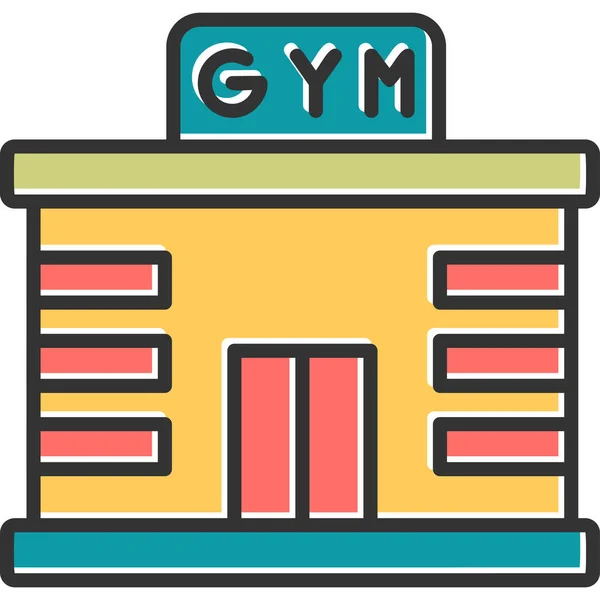 Gym Modern Icoon Vectorillustratie — Stockvector