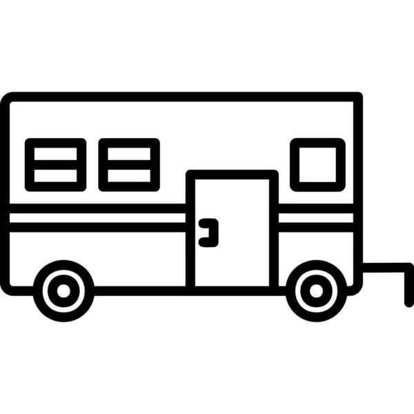 Camper Van Icon Modern Design Illustratie — Stockvector