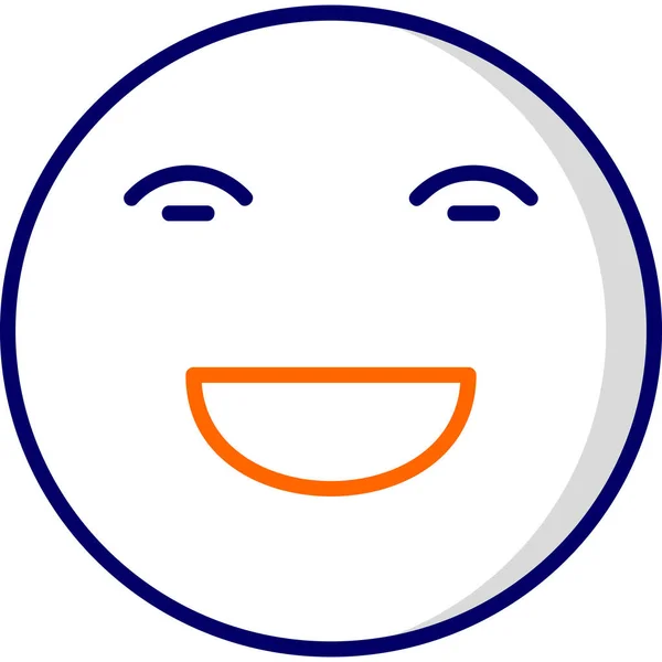 Happy Face Emoji Ilustração Ícone Simples —  Vetores de Stock