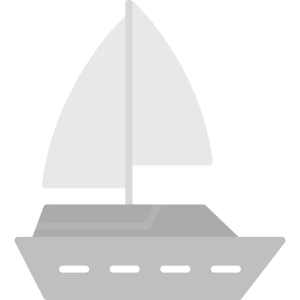 Csónakikon Modern Design Illusztráció — Stock Vector
