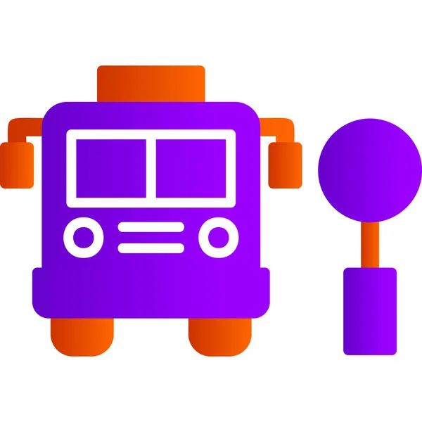 Parada Autobús Icono Moderno Vector Ilustración — Vector de stock