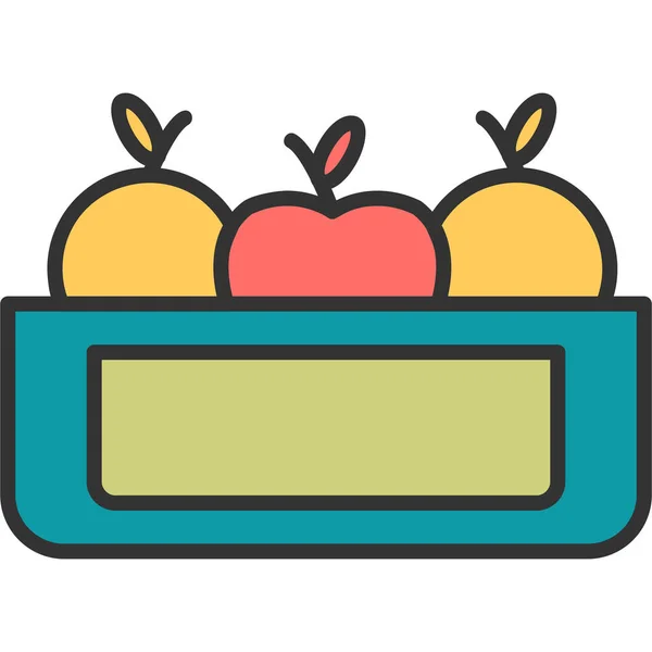 Manzana Icono Web Ilustración Simple — Vector de stock