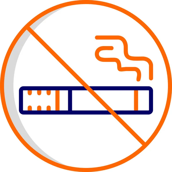 Απαγορεύεται Κάπνισμα Σύγχρονη Εικονογράφηση Διάνυσμα — Διανυσματικό Αρχείο
