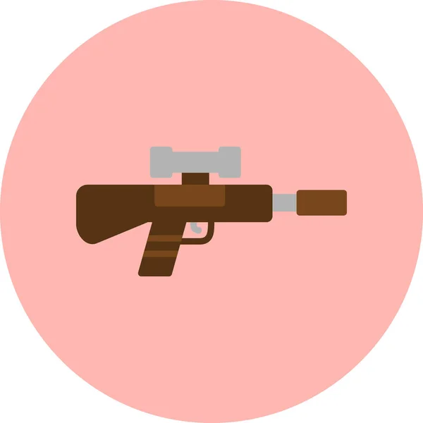 Sniper Gun Icon Web Simple Icon Illustration — Stockvektor