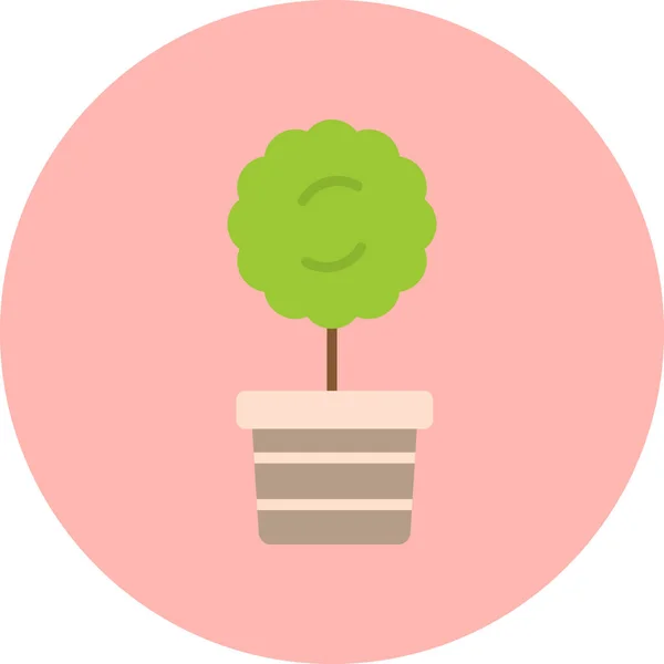 Icono Diseño Plano Simple Planta Myrtus — Vector de stock