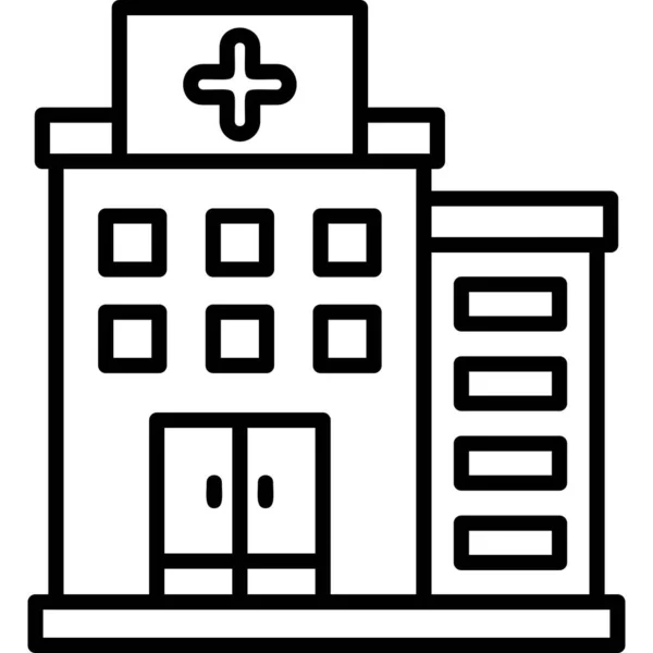 Krankenhaus Web Ikone Einfaches Design — Stockvektor