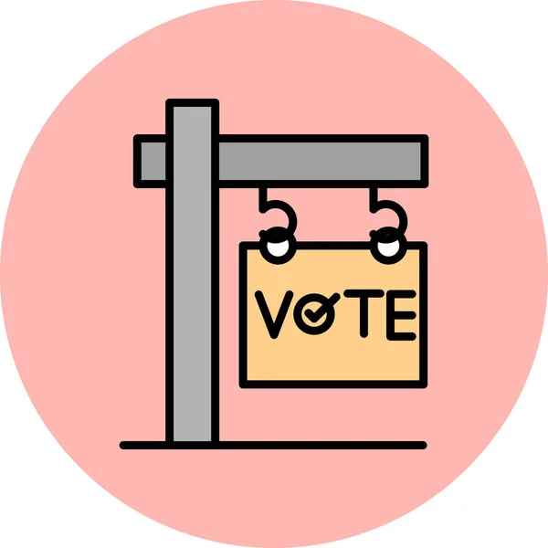 Ícone Web Votação Ilustração Simples —  Vetores de Stock