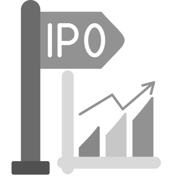 Ipo Modern Icon Vector Illustration — Stock Vector