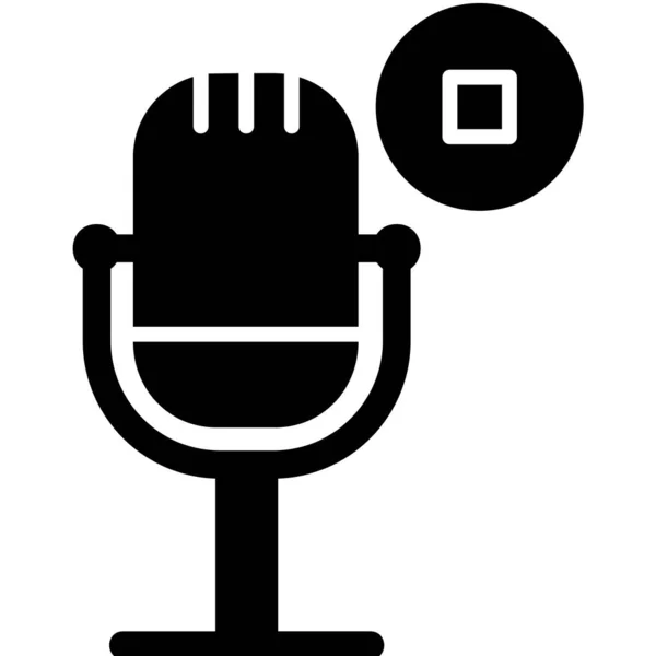 Зупинити Піктограму Podcast Векторні Ілюстрації — стоковий вектор