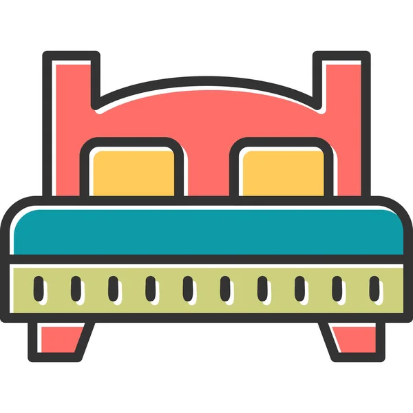 Bed Modern Icon Vector Illustration — Stok Vektör