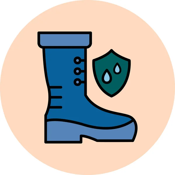 Chaussures Imperméables Icône Web Design Simple — Image vectorielle