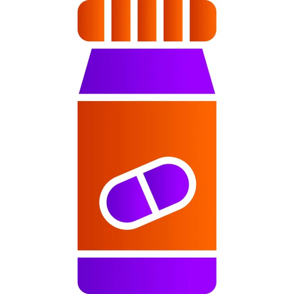 Pills Bottle Modern Vector Icon Illustration — 图库矢量图片