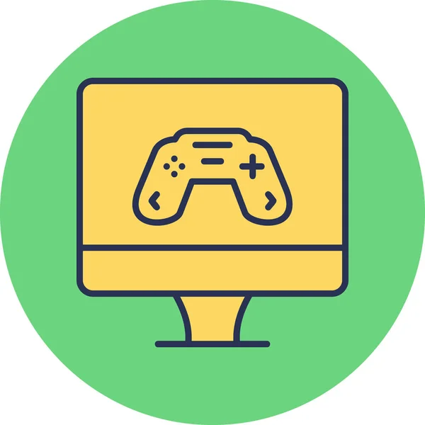 Icono Juego Concepto Vector Ilustración — Archivo Imágenes Vectoriales